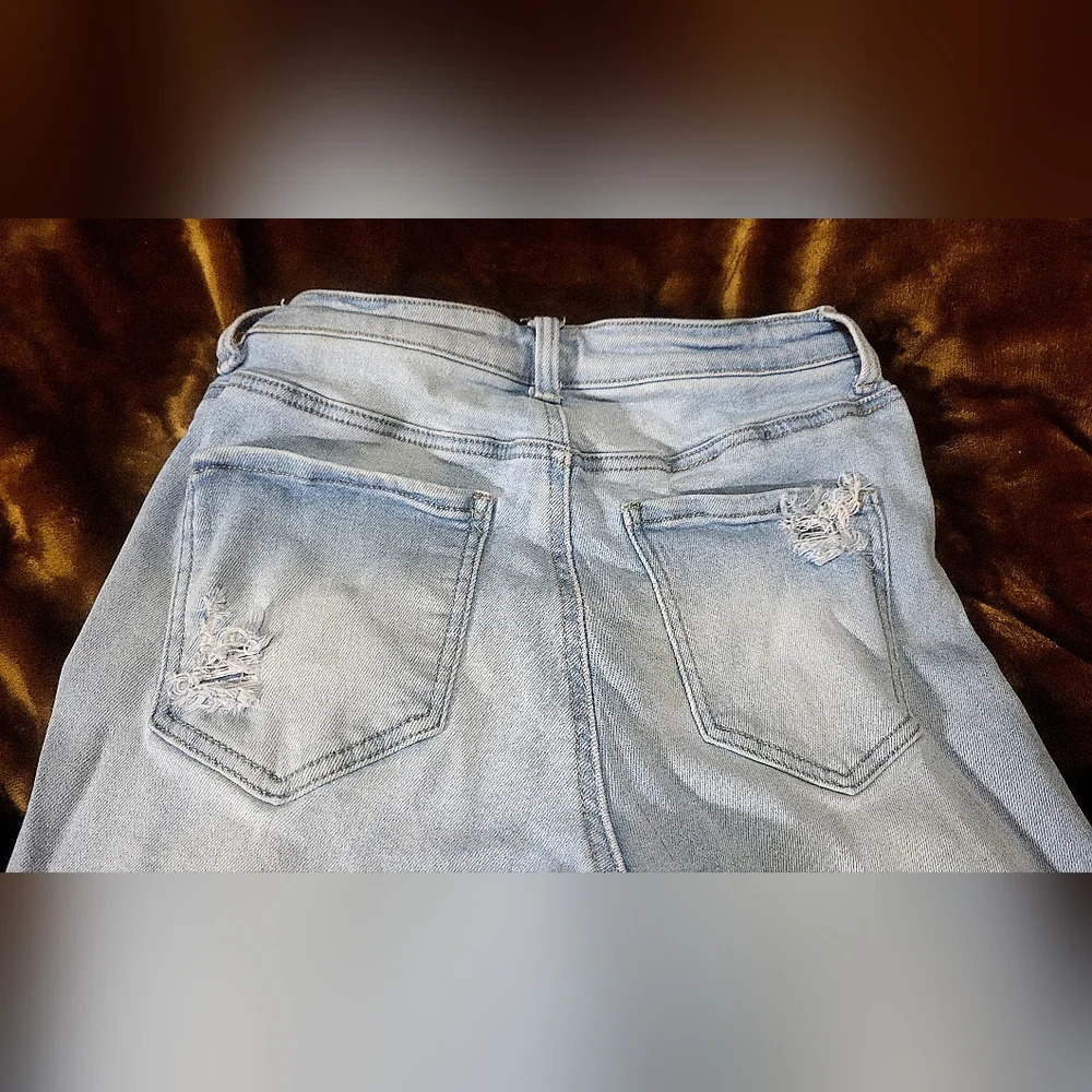 Wax Jean Collection Jeans - Size 7/28 - Light Blue Color with Rips - Picture 2 of 6